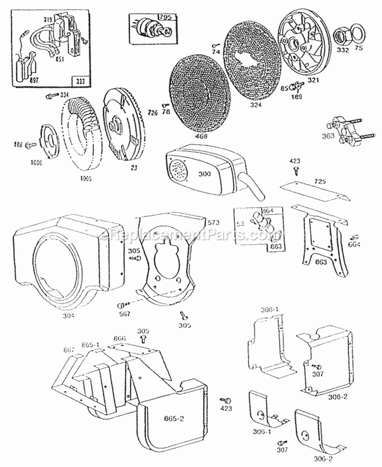 Carburetor Grp Diagram and Parts List for 404417-0109-99  Briggs and Stratton Engine